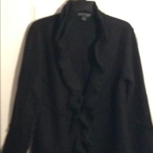 Beautiful Black Ruffled ELENA SOLANO Sweater